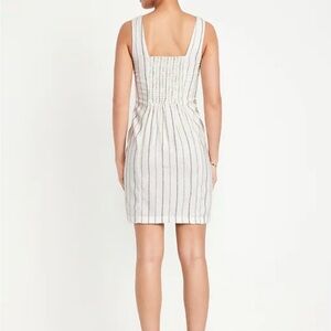 Old Navy White Creamy Ruched Sundress Sleeveless Square Neck